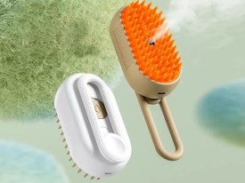 Cepillo con vapor para mascotas 
